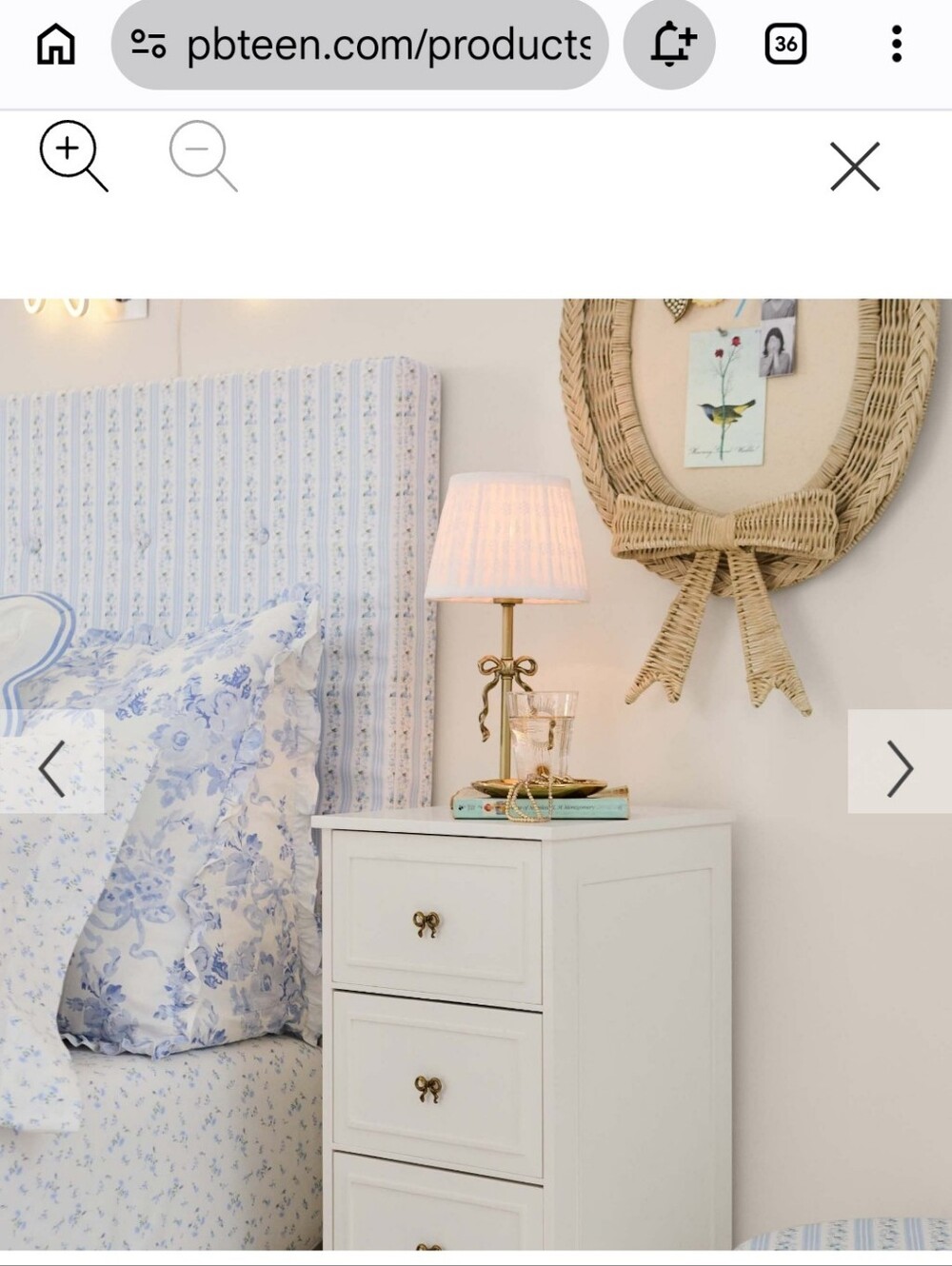 Pottey Barn Love ShackFancy Mini Table Lamp, White Eyelet